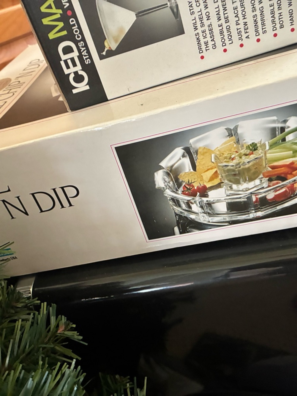 Glass Party Snack and Dip Server - Clear